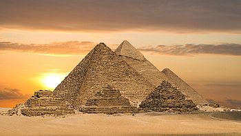 Landscape, Pyramids, Egypt HD wallpaper