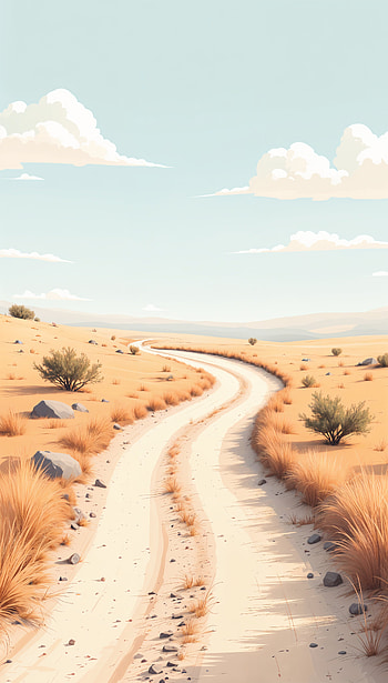 Sunbaked Dirt Road — , desert HD phone wallpaper