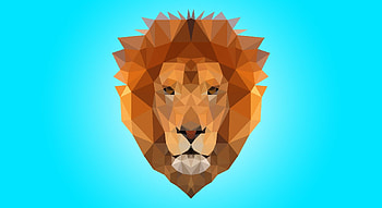 Lion geometric art , Unique lion representation, Creative animal , Geometric animal design HD wallpaper