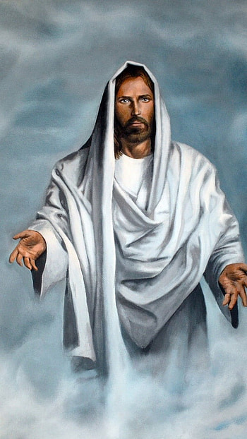 Papa Jesus, Clouds Background, smoky HD phone wallpaper