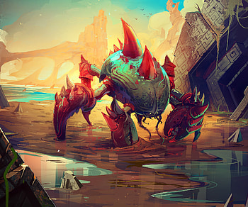 MtG - Ruin Crab, man made, Magic: The Gathering HD wallpaper