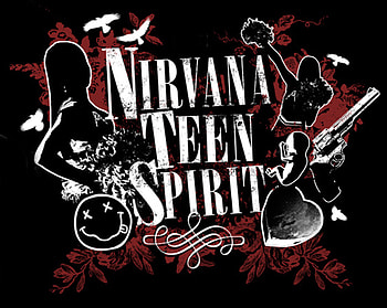 Nirvana Logo | Nirvana Teen Spirit - Logo with black background HD wallpaper