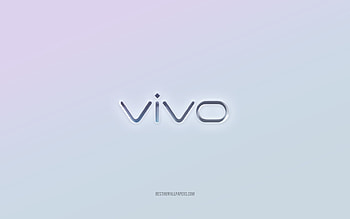 Vivo logo, cut out 3d text, white background, Vivo 3d logo, Vivo emblem, Vivo, embossed logo, Vivo 3d emblem HD wallpaper