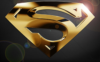 Black Superman . blue batman logo superman 3d. HD wallpaper