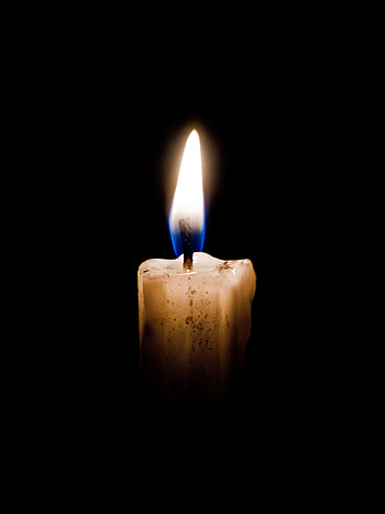Fire, Dark, Dark Background, Candle, Wick, Wax HD phone wallpaper