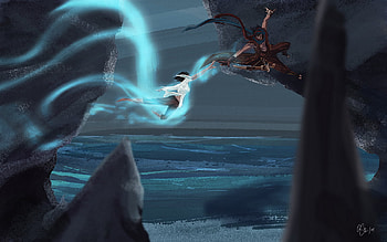 Prince & Elika, art, fate, environment, artwork, pop, prince of persia, adventure, action, 2008, video game, prince, concept art, elika, warrior HD wallpaper