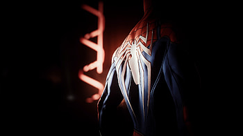 Spider-Man PS4 Ultra — Emblem Glow Backshot, video game, Spider-Man (PS4) HD wallpaper