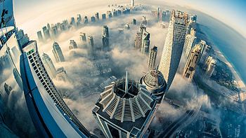 Dubai buildings aerial, Ultra , Urban landscape HD wallpaper
