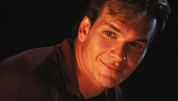 Patrick Swayze, black, man, actor, face HD wallpaper