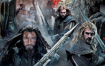 Battle of the Five Armies, Hobbit movie, Poster artwork, Thorin Oakenshield HD wallpaper