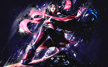 Irelia, League of Legends, blue stone background, main characters, Irelia LoL, League of Legends characters, Irelia League of Legends, Blade Dancer Irelia HD wallpaper