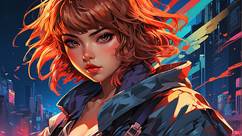 Biker Woman, Anime, woman, Japan HD wallpaper