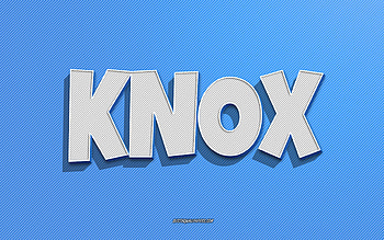 Knox, blue lines background, with names, Knox name, male names, Knox greeting card, line art, with Knox name HD wallpaper