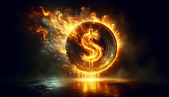 Fiery Gold Coin Blaze, gold coin, money, dollar sign, fire, cryptocurrency HD wallpaper