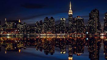 New York, Night, Travels, Skyscrapers HD wallpaper