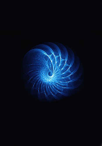 Blue spiral, circles, minimal HD phone wallpaper