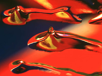 Jutting Up, 3d shapes, points, red, yellow tones HD wallpaper