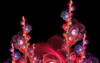 Flowers, colored, awesome, , colors, peaceful, nice, zen, flower, dreamy, adorable, tranquility, gorgeous, other, hot, purple, fairy, romantic, , lovely, blue, colorful, great, beauty, amazing, 3d and cg, color, calming, beautiful, pink, red, yellow, cool, glowing flowers HD wallpaper