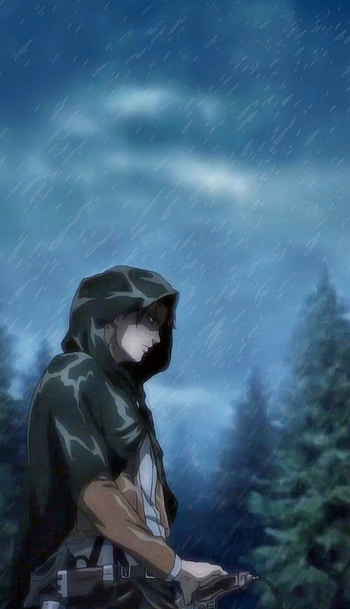 Levi, cloud, sky, rainy, forest, tree HD phone wallpaper