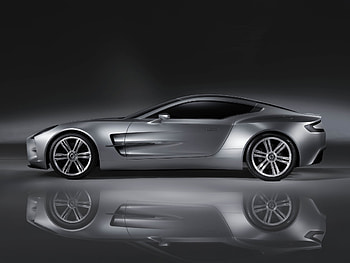 Aston Martin, Cars, Reflection, Grey, Side View, 2008, Concept Car, One-77 HD wallpaper
