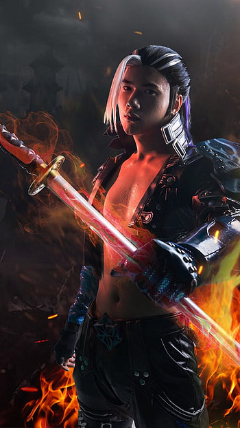 Fire , boy posture HD phone wallpaper