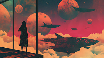 Dreamscape: A Futuristic Red Planet, dream, red, futuristic, planet HD wallpaper