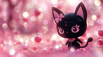 Kuromi Cat Character, Kuromi (Onegai My Melody), cat HD wallpaper