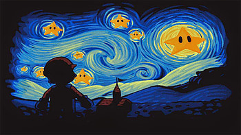 Mario Starry Night () ... HD wallpaper