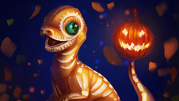 Halloween Charmander , charmander, anime, pokemon, dragon, artist, artwork, digital-art, deviantart HD wallpaper