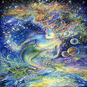 Space maid, space, josephine wall, fantasy, art HD wallpaper