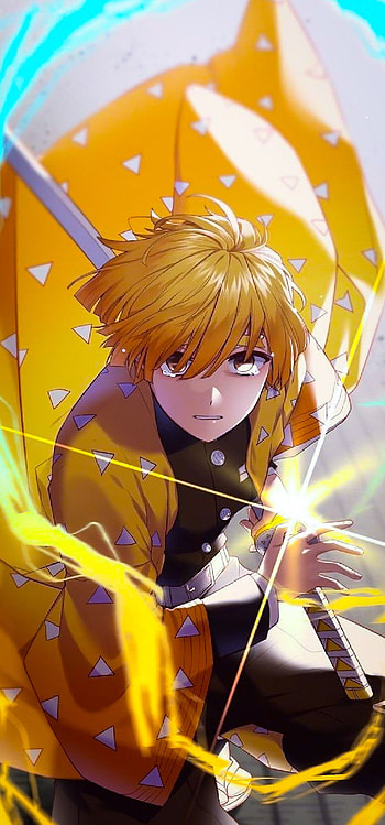 demon slayer, Anime, Demon_slayer, Zenitsu_Agatsuma HD phone wallpaper