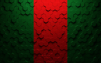 Flag of Facatativa, honeycomb art, Facatativa hexagons flag, Facatativa 3d hexagons art, Facatativa flag HD wallpaper