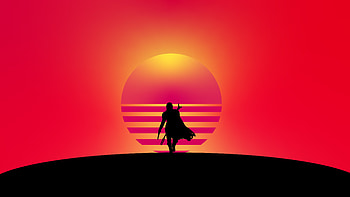 The Mandalorian Minimal , the-mandalorian-season-2, the-mandalorian, tv-shows, star-wars, minimalism, minimalist HD wallpaper