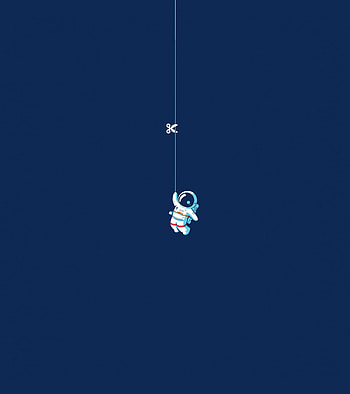 Astronaut, hang, minimal HD phone wallpaper