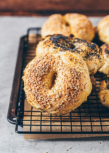 Homemade bagels, Easy recipe, Vegan buns, Delectable creation HD phone wallpaper