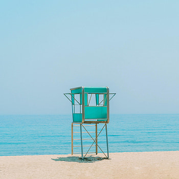 Sea, Beach, Sand, Horizon, Miscellanea, Miscellaneous, Booth HD phone wallpaper