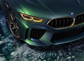 BMW Concept M8 Gran Coupé, headlights HD wallpaper