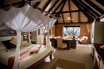 Luxury Beach Villa Interior, island, tropical, tahiti, beach, four, islands, hibiscus, fiji, ocean, sea, plumeria, frangipani, bungalow, luxury, bed, exotic, hotel, paradise, poster, suite, villa, garland, on, luxurious, bedroom, view, flowers, resort, bora bora, polynesia HD wallpaper