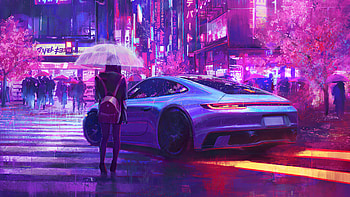 Lost In Translation , artist, artwork, artstation, neon, synthwave HD wallpaper