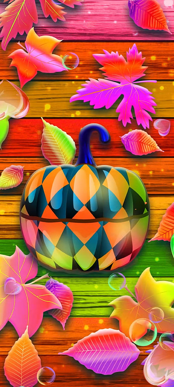 Booing Rainbow pumpkin, red, green, Premium, Planet, colorful HD phone wallpaper