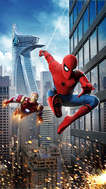 Iron Man, Spider-Man (Tom Holland) HD phone wallpaper