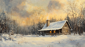 Cozy Winter Cabin - Ultra, cabin, winter, snow, forest HD wallpaper