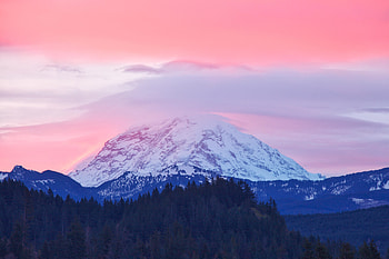 Mount Rainier Sunrise Washington , sunrise, nature, mountains HD wallpaper