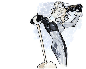 Harley Unmasked, quinn, harley, fantasy, comic, female HD wallpaper