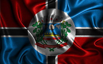 Rondonopolis flag, , silk wavy flags, brazilian cities, Day of Rondonopolis, Flag of Rondonopolis, fabric flags, 3D art, Rondonopolis, cities of Brazil, Rondonopolis 3D flag HD wallpaper