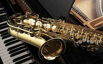 Piano, Saxo HD wallpaper