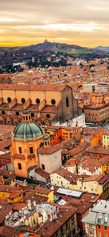 Historic architecture, Italian cuisine, Vibrant city life, Bologna travel HD phone wallpaper