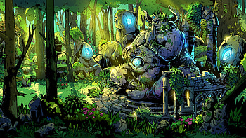 Enchanted Forest Guardian – Fantasy Statue, fantasy, statue HD wallpaper