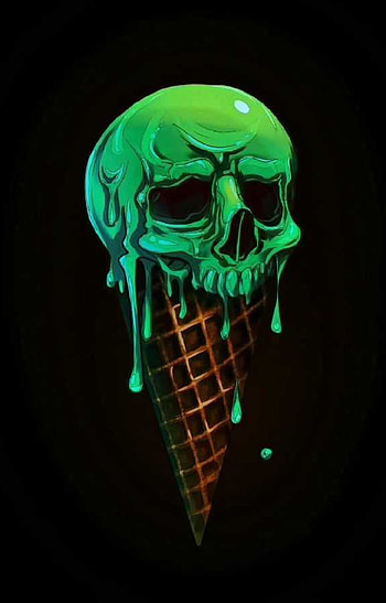Green death cone, head, jaw HD phone wallpaper