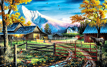 Western Lifestyle, horse, architecture, art, landscape, farm, beautiful, illustration, artwork, crops, scenery, wide screen, painting, equine, planting HD wallpaper